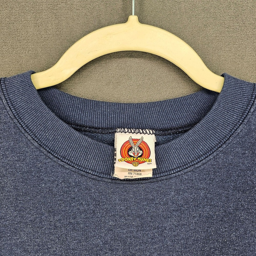 Vintage Looney Tunes Sweatshirt Womens 22W/24W Blue Sylvester Tweety Graphic - Picture 3 of 9